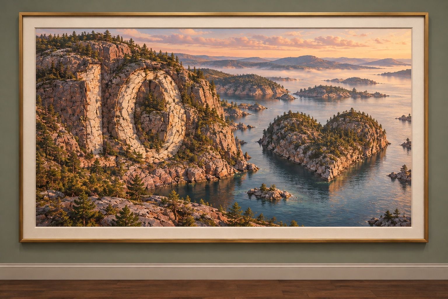 Paysage encadré : 10 de cœur