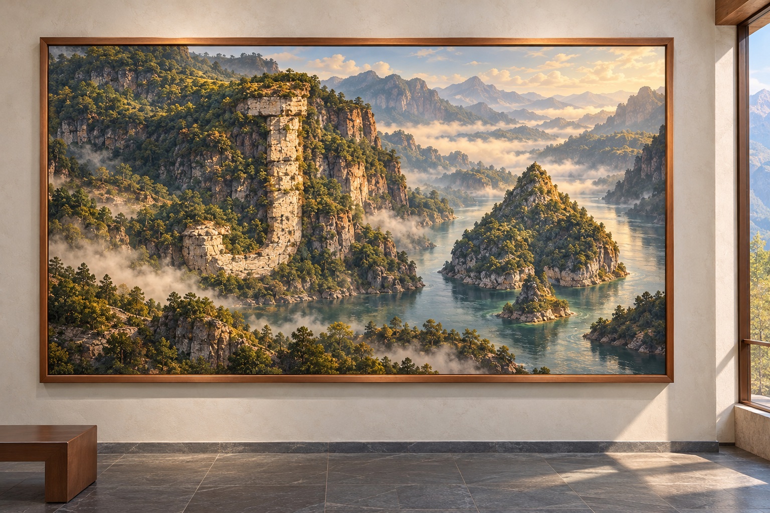 Paysage encadré : Valet de pique