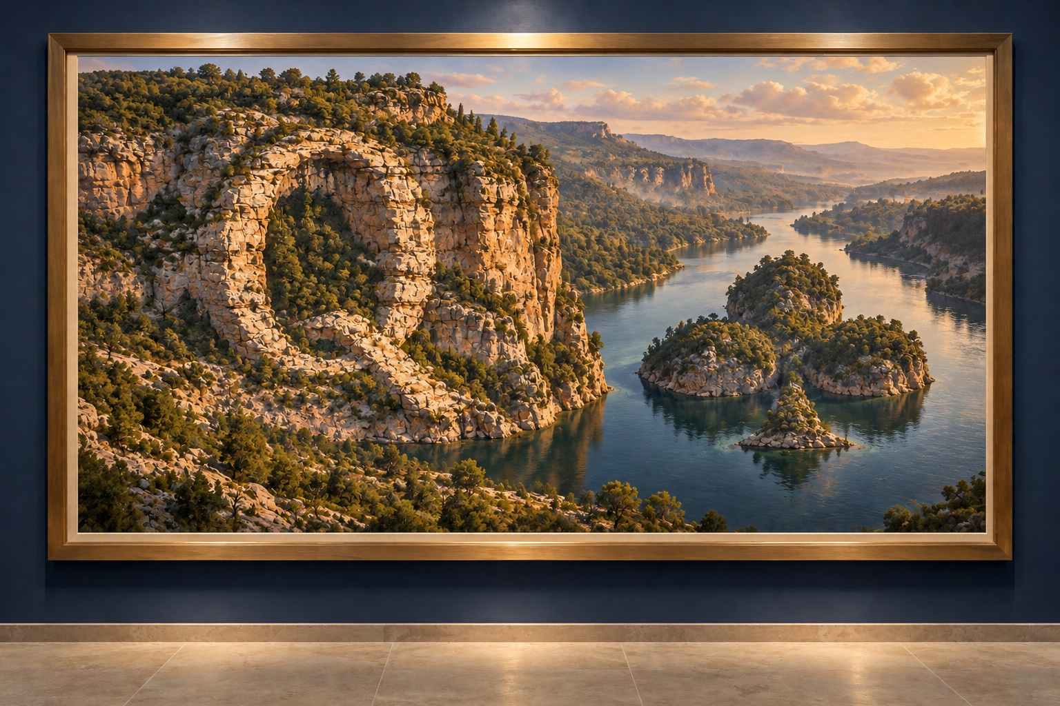 Paysage encadré : Dame de trèfle