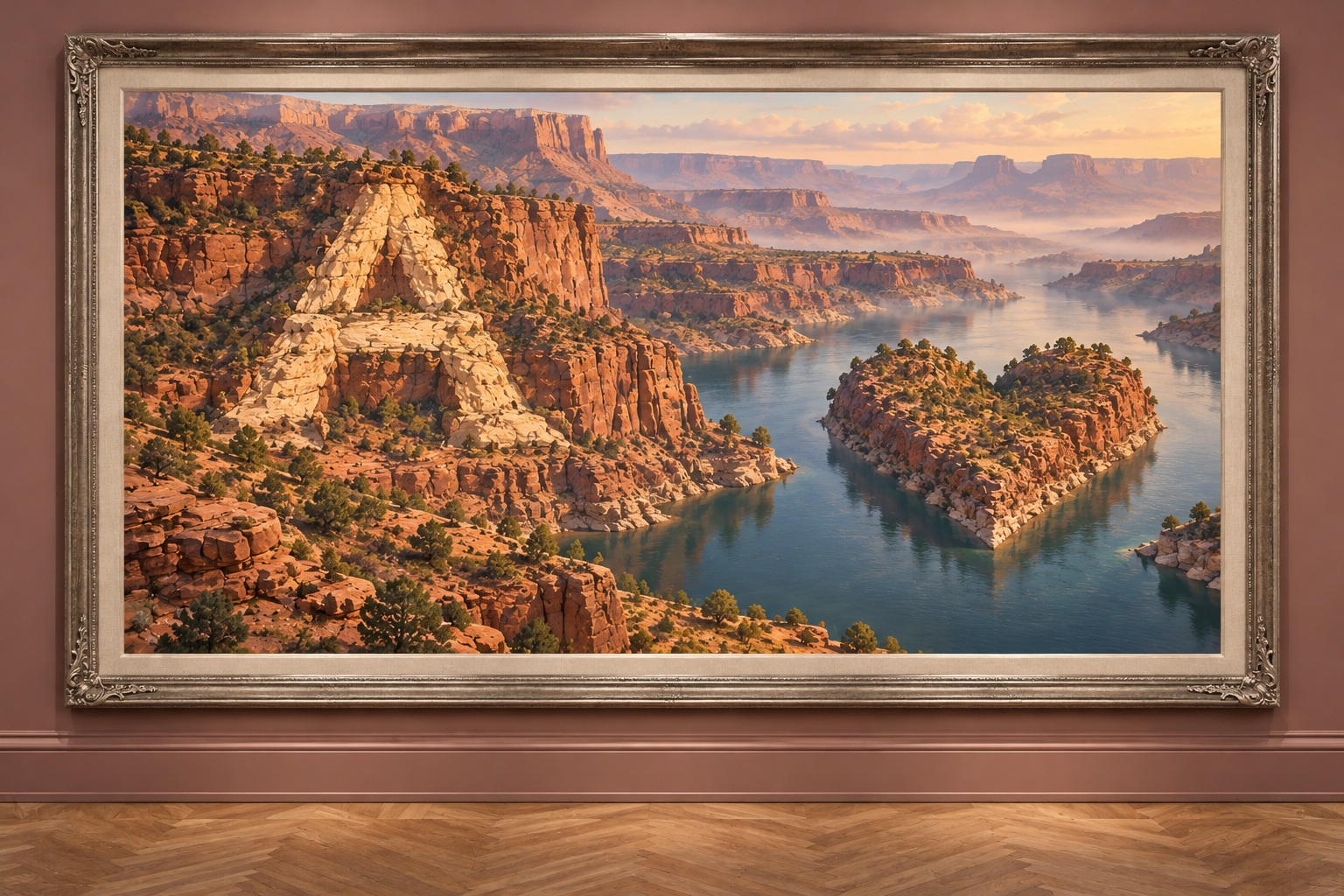 Paysage encadré : As de cœur