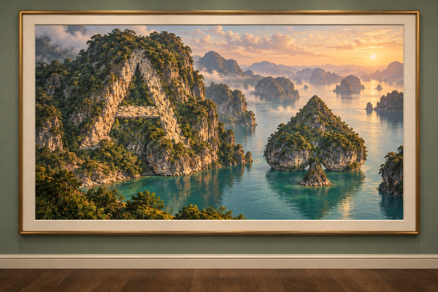 Paysage encadré : As de pique