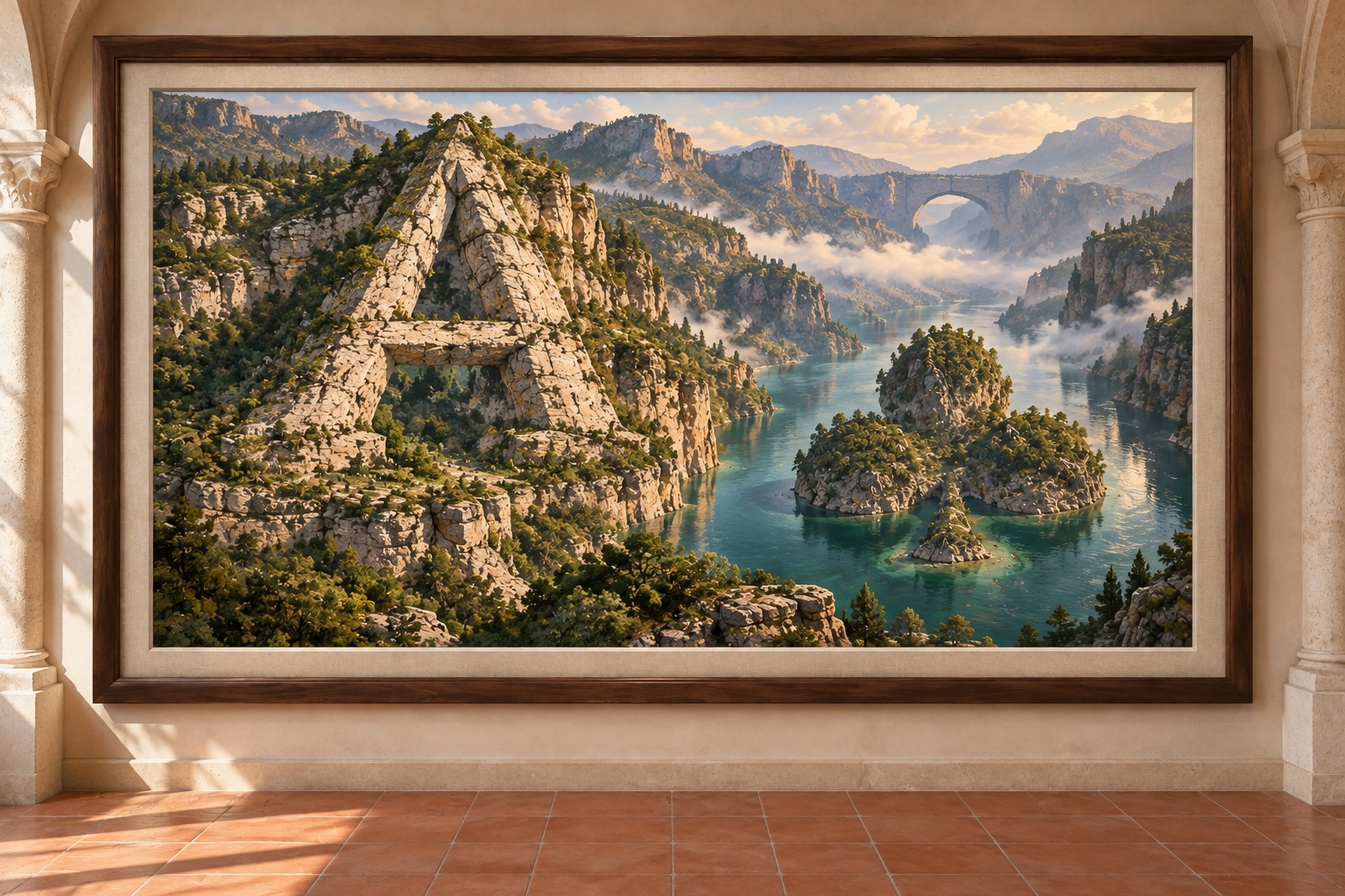 Paysage encadré : As de trèfle