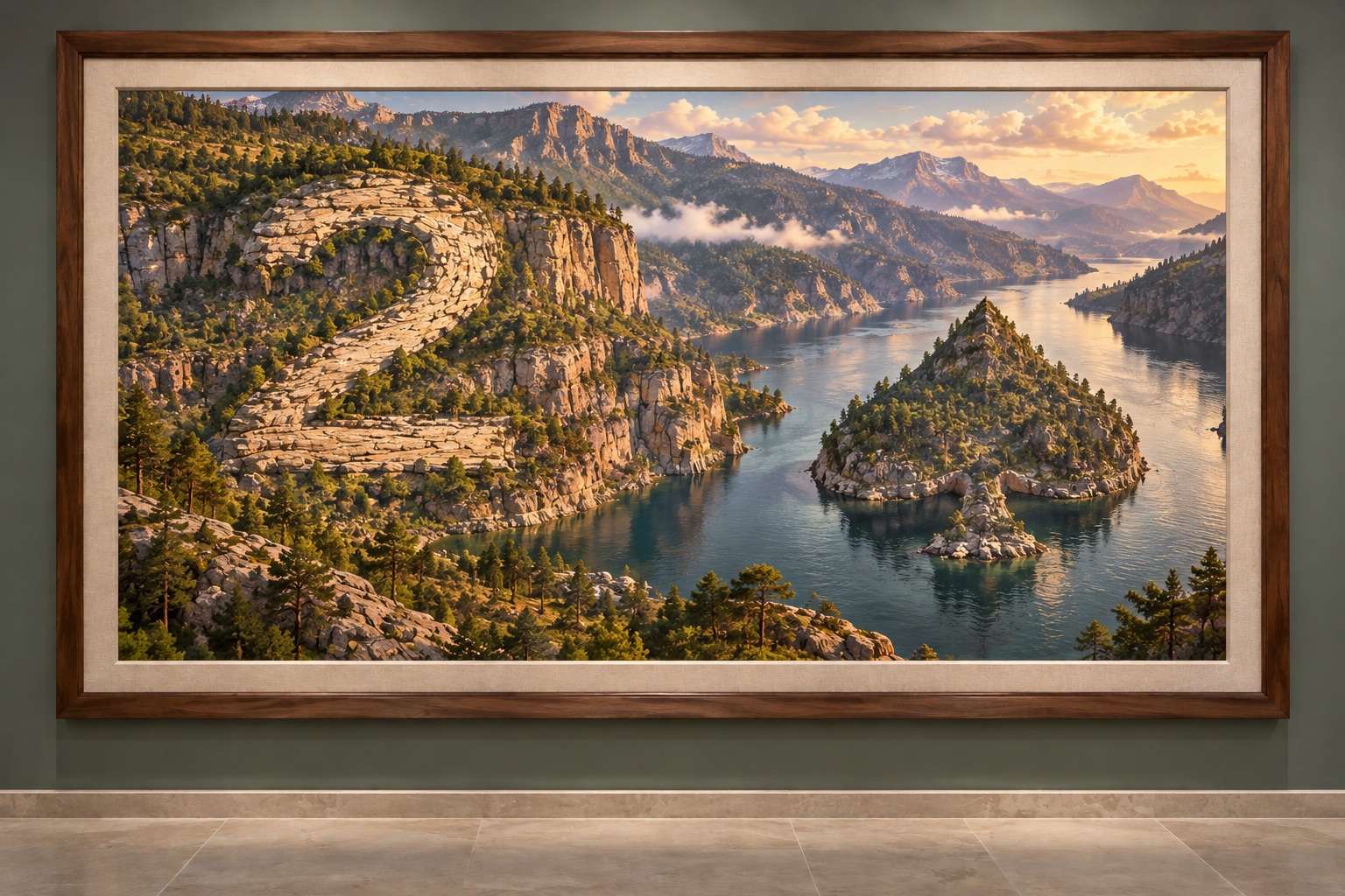 Paysage encadré : 2 de pique