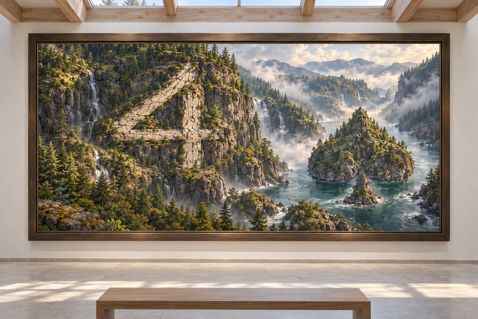 Paysage encadré : 4 de pique