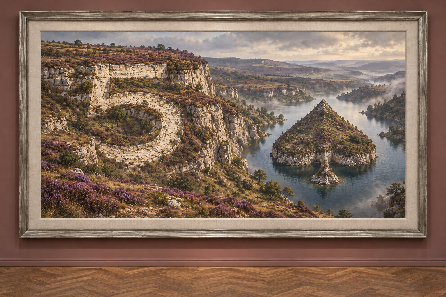 Paysage encadré : 5 de pique