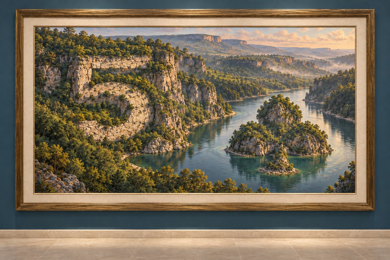 Paysage encadré : 5 de trèfle