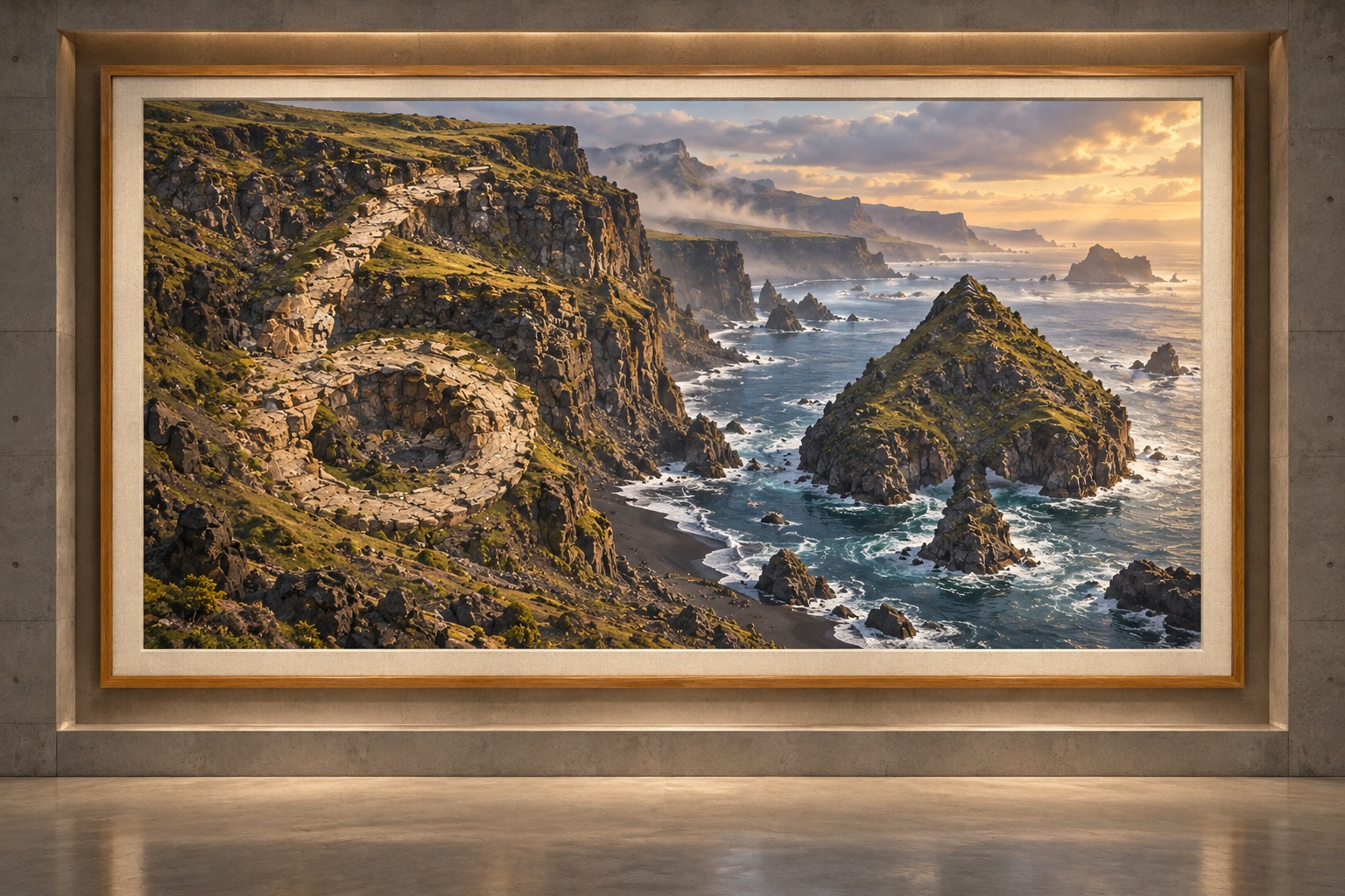 Paysage encadré : 6 de pique