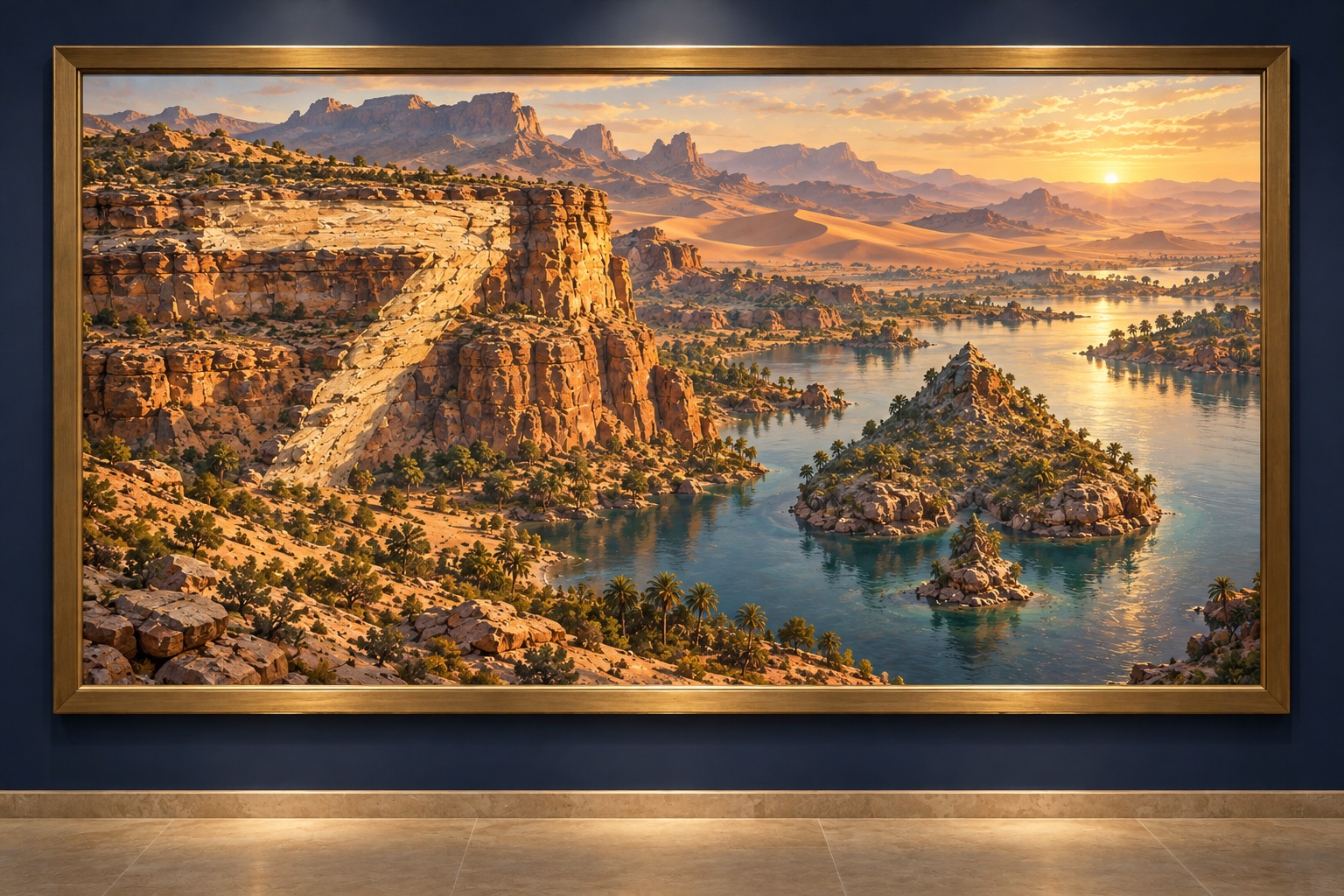 Paysage encadré : 7 de pique