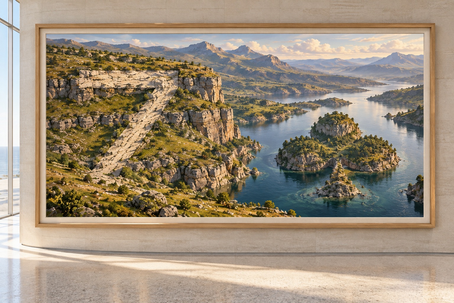 Paysage encadré : 7 de trèfle