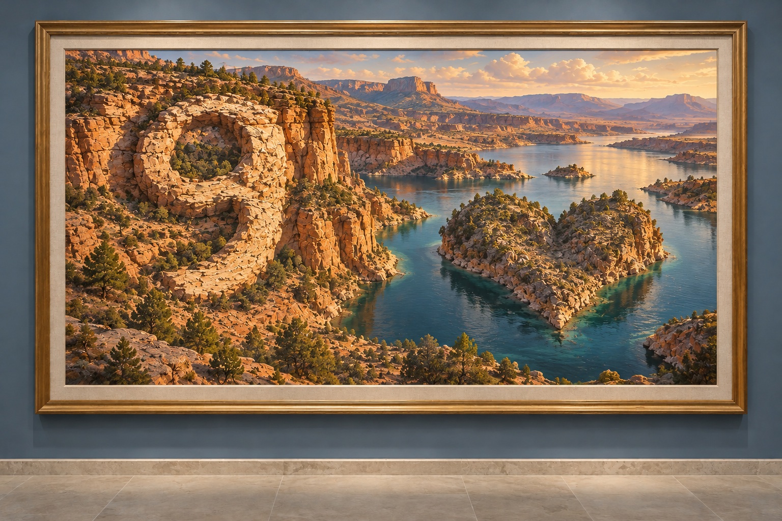 Paysage encadré : 9 de cœur
